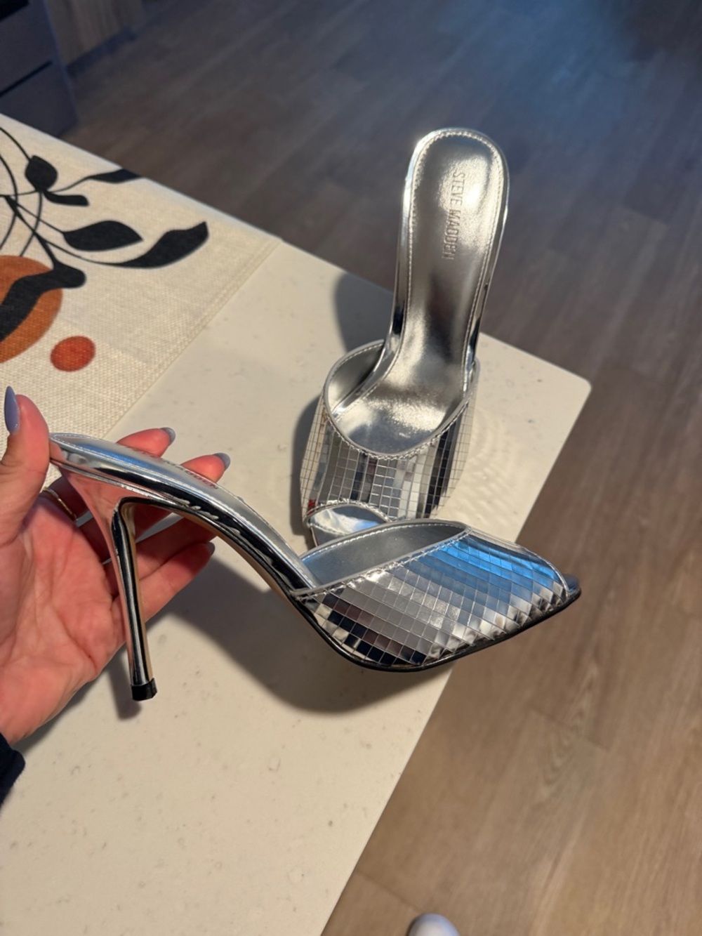 Steve Madden Silver Disco Heel